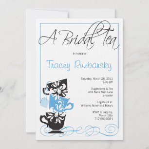 Invitation à la douche nuptiale - Thé
