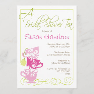 Invitation à la douche nuptiale - Thé
