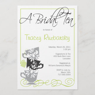 Invitation à la douche nuptiale - Thé