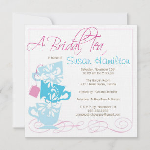 Invitation à la douche nuptiale - Thé
