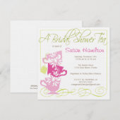 Invitation à la douche nuptiale - Thé (Devant / Derrière)