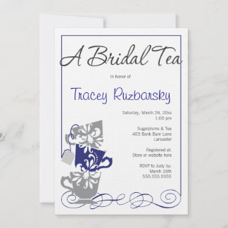 Invitation à la douche nuptiale - Thé