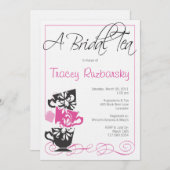 Invitation à la douche nuptiale - Thé (Devant / Derrière)