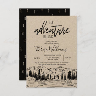 Invitation à la douche nuptiale - Thème de la mont
