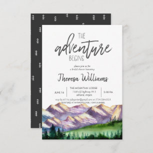 Invitation à la douche nuptiale - Thème de la mont