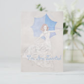 Invitation à la douche nuptiale tirée à la main (Debout devant)