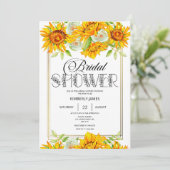 Invitation à la douche nuptiale tournesol (Debout devant)