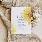 Invitation à la douche nuptiale tournesol