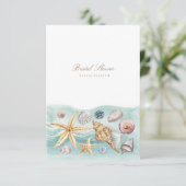 Invitation à la douche nuptiale Tropical Beach She (Debout devant)