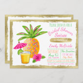 Invitation à la douche nuptiale Tropical Luau (Devant / Derrière)