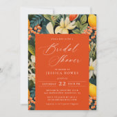 Invitation à la douche nuptiale Tropical Orange Pa (Devant)