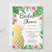 Invitation à la douche nuptiale tropicale, ananas  (Devant)