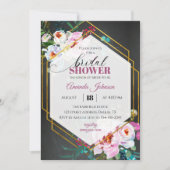 Invitation à la douche nuptiale Tropicale d'or fon (Devant)