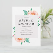 Invitation à la douche nuptiale tropicale florale (Debout devant)