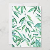 Invitation à la douche nuptiale tropicale florale (Dos)