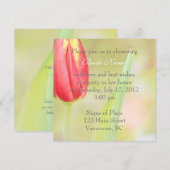 invitation à la douche nuptiale tulipe rouge (Devant / Derrière)