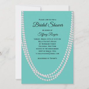 Invitation à la douche nuptiale Turquoise and Pear