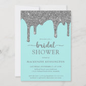 Invitation à la douche nuptiale turquoise Parties  (Devant)