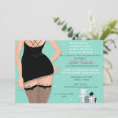 Invitation à la douche nuptiale turquoise Sparkle  (Debout devant)