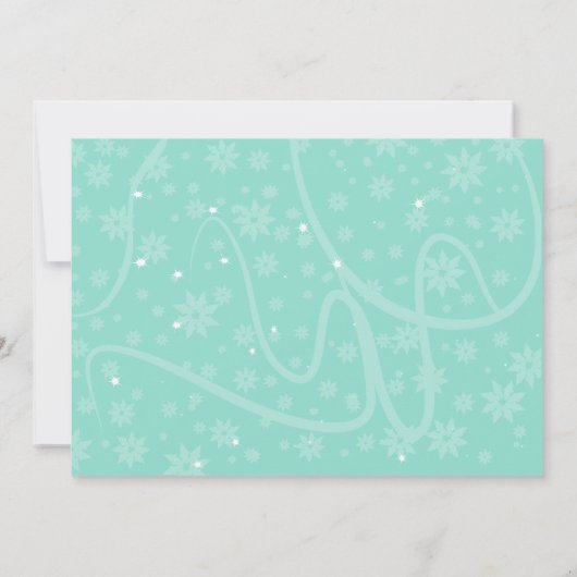 Invitation à la douche nuptiale turquoise Sparkle  (Dos)