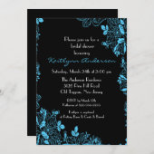 Invitation à la douche nuptiale turquoise tendance (Devant / Derrière)