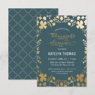 Invitation à la douche nuptiale, Turquoise Vintage