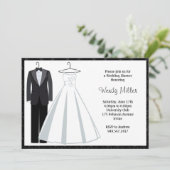 Invitation à la douche nuptiale - Tux et robe Mari (Debout devant)