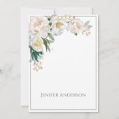 Invitation à la douche nuptiale, un jardin Rose ma (Dos)