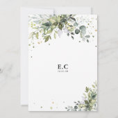 Invitation à la douche nuptiale verte (Dos)