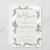 Invitation à la douche nuptiale verte (Devant)