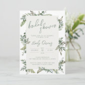 Invitation à la douche nuptiale verte (Debout devant)