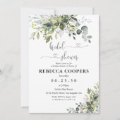 Invitation à la douche nuptiale verte (Devant)