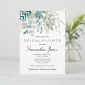 Invitation à la douche nuptiale verte (Debout devant)