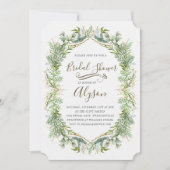 Invitation à la douche nuptiale verte (Devant)