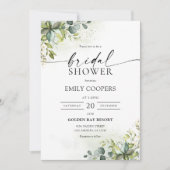 Invitation à la douche nuptiale verte (Devant)