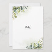 Invitation à la douche nuptiale verte (Dos)