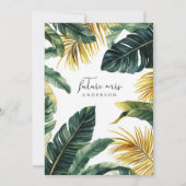 Invitation à la douche nuptiale verte (Dos)