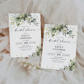 Invitation à la douche nuptiale verte