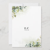 Invitation à la douche nuptiale verte (Dos)