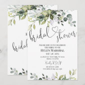 Invitation à la douche nuptiale verte (Devant / Derrière)