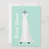 Invitation à la douche nuptiale verte à la menthe (Dos)