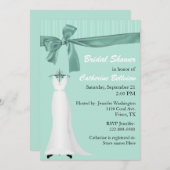 Invitation à la douche nuptiale verte à la menthe (Devant / Derrière)