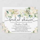 Invitation à la douche nuptiale verte avec Accents (Devant / Derrière)