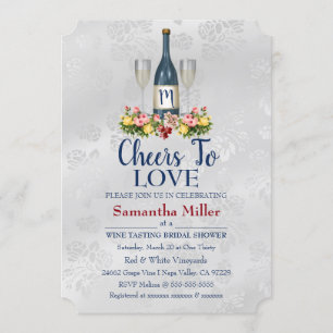 Invitation À La Douche Nuptiale Vin Ou Vin