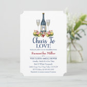 Invitation À La Douche Nuptiale Vin Ou Vin (Debout devant)