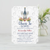 Invitation À La Douche Nuptiale Vin Ou Vin (Debout devant)