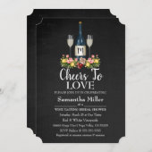 Invitation À La Douche Nuptiale Vin Ou Vin (Devant / Derrière)