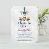 Invitation À La Douche Nuptiale Vin Ou Vin (Debout devant)