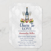 Invitation À La Douche Nuptiale Vin Ou Vin (Devant / Derrière)