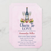 Invitation À La Douche Nuptiale Vin Ou Vin (Devant / Derrière)